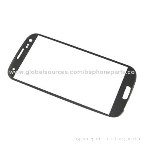 Front panel for Samsung Galaxy i9300, S III, black high-quality glass touchscreen